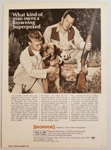 1968 Print Ad Browning Superposed Shotguns Dad,Son,Hunting Dog Morgan,Utah - £7.59 GBP