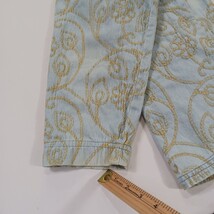 Vintage Coldwater Creek RN#98516 Women's XL Blue/Gold Cotton Button Up Shirt image 7