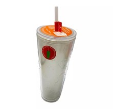 2024 Tim Hortons Halloween Ghost Plastic Straw Tumbler New 24oz Glow in the Dark - £47.31 GBP