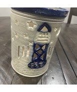 VTG Salt O Thee Earth Salt Glaze Pottery Lighthouse Stars Lamp Signed Ja... - $911.43 MXN