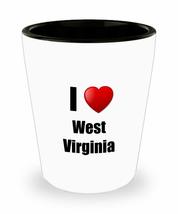 West Virginia Shot Glass I Love State Lover Pride Funny Gift Idea For Liquor Lov - £10.07 GBP