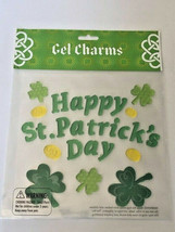 Happy St Patrick&#39;s Day Paddy Window Gel Cling Charm 29 Pcs Shamrocks Coins - £14.10 GBP