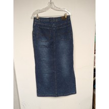 UnionBay Jean Denim Modest Skirt Size 7 Side Slit Straight Juniors - £11.83 GBP
