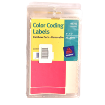 Avery Color Coding Labels Rainbow Pack Removable 3x5 6 packs of 35 8048AS - $14.91