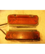 1964 CHRYSLER 300 FRONT AMBER TURN SIGNAL MARKER LIGHT ASSEMBLIES HOUSIN... - $36.01
