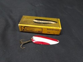 Old LOU J. EPPINGER DARDEVLET Spoon Lure Red White Fishing Casting No. 116 - £21.83 GBP