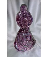 Fenton Art Glass Pink Iridescent  Southern Belle Doll Figurine - £69.58 GBP