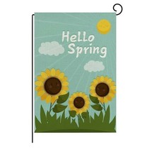 1pc Sunflower Pattern Garden Flag 12&#39;&#39;x18&#39;&#39;, Linen Double-sided Printing - £1.93 GBP