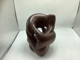 Vintage Mid-Century Wood Carved Art  8.5” Unique - $28.04