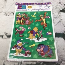 Hallmark Disney Winnie The Pooh Christmas Stickers Sealed Pack 4 Sheets ... - $9.89