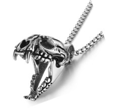 Men&#39;s Punk Pendant Necklace, Gothic Stainless - £44.07 GBP