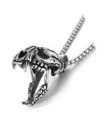 Men&#39;s Punk Pendant Necklace, Gothic Stainless - £43.11 GBP