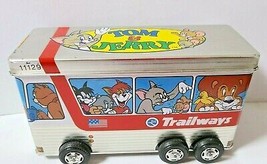 TOM&amp;JERRY Trailways 1989&#39; Tin Toy Old Retro Vintage Super Rare - $243.10