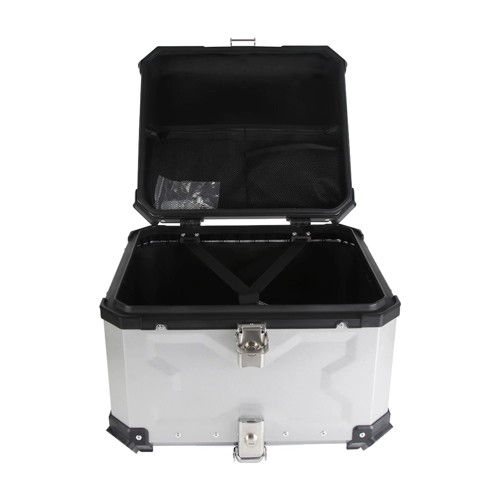 45L Universal Motorcycle Aluminum Alloy Rear Trunk Luggage Case - £171.64 GBP