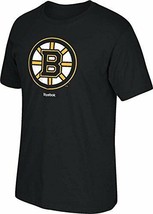 Boston Bruins NHL Reebok Face Off Black T-Shirt Adult Men's B Logo S M L XL  - $16.99