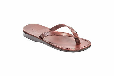 Woman&#39;s Biblical Jerusalem Jesus Flip-Flop Handmade Natural Leather 5-9 ... - $45.00