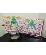 Vintage 1998 Sanrio Mini Christmas Pop Up Mini Message Card 1000 Santas ... - $26.59