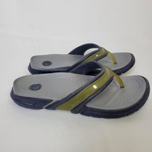 Crocs Sandals Unisex M6 W8 Flip Flop Thong Gray Blue Green Slip On Comfo... - $342.24 MXN