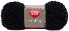 Red Heart Scrubby Yarn Black 1 Pack of 1 Skein - £16.97 GBP