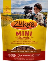 Zukes Mini Naturals Dog Treats - Peanut Butter &amp; Oats Recipe - £31.74 GBP