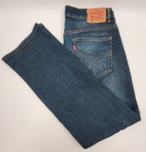 Levi&#39;s 505 Regular Fit Boy&#39;s Size 18 W29 L29 Dark Blue Denim Stretch Jeans - £17.64 GBP