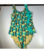 Lands End Kids Two-Piece Tankini Butterflies and Ruffles Girls Size 10S EUC - $388.17 MXN