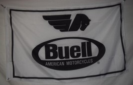 Buell Motorcycles American White Flag 3X5 Ft Polyester Banner USA 90x150cm - £13.46 GBP