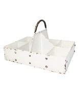 White Vintage Distressed Metal 8 Divided Section Seeding Tray Planter Po... - $68.51 CAD