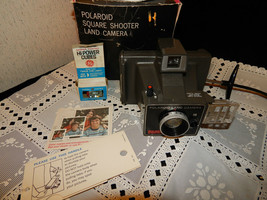 Vintage Polaroid Square Shooter Land Camera~Box~Flashcube~Cold Clip Directions - $24.74