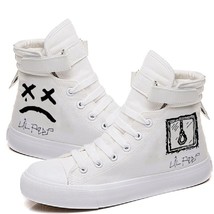 Lil Peep Printed Cosplay Canvas Shoes Women Casual High-Top Flat Printing Shoes  - £38.20 GBP