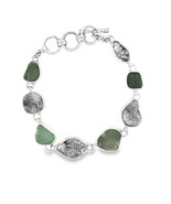 Starborn Moldavite Meteorite Tennis Bracelet - $7,130.83 MXN
