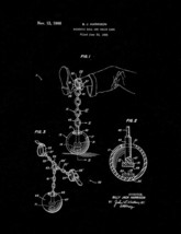 Magnetic Ball and Chain Game Patent Print - Black Matte - $7.95+