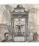 Gold Pen Showcase 1876 Worlds Fair Centennial Expo Victorian Woodcut DWAA3B - $69.99