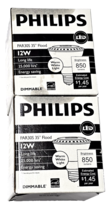 2 Pack Phillips LED 12W Warm White Light Brightness 850 Lumens - $25.99