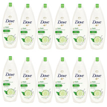 Pack of (12) New Dove Body Wash Cool Moisture 22 Fl oz Cucumber &amp; Green Tea - £87.86 GBP