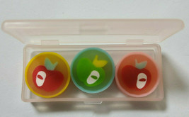 Eraser with Case fruits Ver,3 Translucent Rare Old Vintage Cute - $15.80