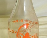 MTC Milk Bottle Clear Glass One Quart 1947 - £23.35 GBP