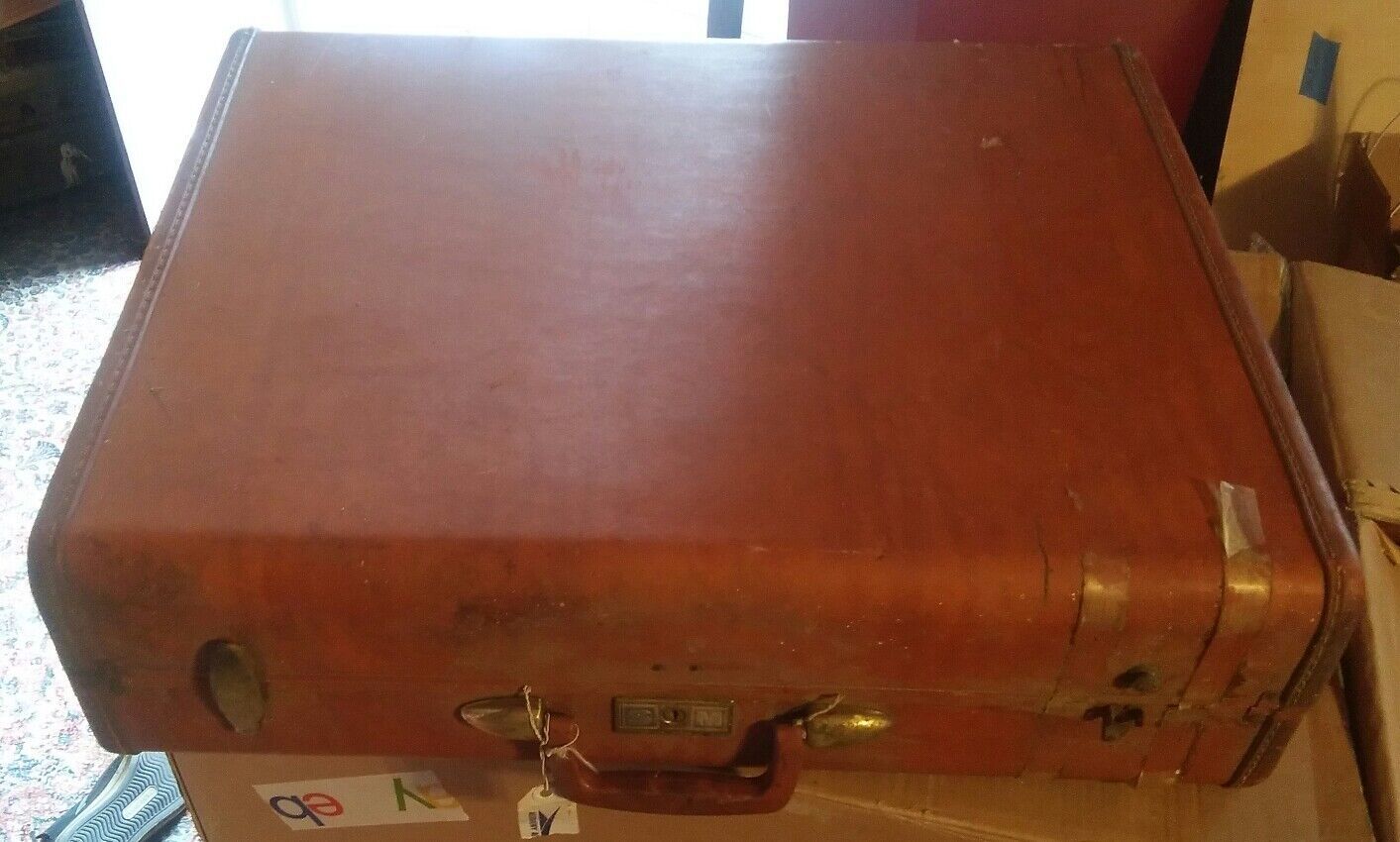 Primary image for 000 Vtg Samsonite Shwayder Bros Streamlite Brown HArd Side Suitcase 24"