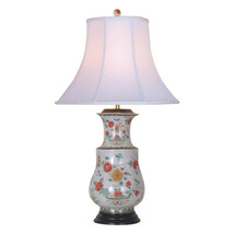 Beautiful Floral Chinese Porcelain Vase Table Lamp 34&quot; - £244.42 GBP