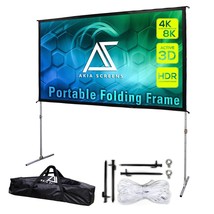 120 Inch Portable Outdoor Projector Screen With Stand And Bag 16:9 8K 4K... - £222.79 GBP