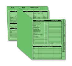 ABC Real Estate Listing Folder Right Panel, 11 3/4 x 9 5/8", Green - 50 Folders - $55.84