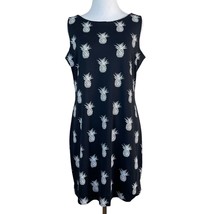 Lulu B Dress Womens Medium Black Pineapple Mini Shift Sleeveless Stretch... - £39.60 GBP