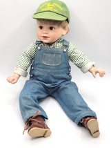 John Deere Porcelain Doll Collection JOHNNY Green Shirt Hat Coveralls Shoes - £33.42 GBP