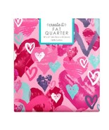 Create It Fat Quarter Fabric, 18 x 21 inches, Duo Hearts Pink and Multic... - $4.49