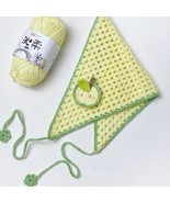 Green apple bandana DIY, cute crochet project, versatile gift. - $4.99