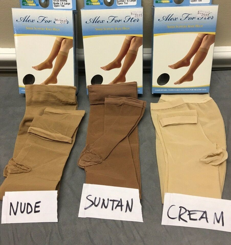 Alex for Her - Sheer Support Knee High 15-20 20-30 mmHg Open &amp; Closed  w... - $14.50