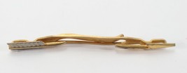 Vintage Swank Tie Bar Clip Clasp Gold Tone Arrow 2-TONE Silver Feathers Retro - £9.37 GBP