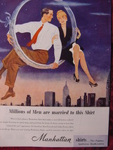 1945 Esquire Advertisements Wwii Era Manhattan Shirts Hiram Walker&#39;s Cocktails - £5.06 GBP