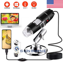 1600X 10MP USB Digital Microscope Endoscope Magnifier Camera for Android/Window - £26.02 GBP