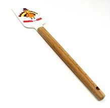 Thanksgiving Turkey Spatula White Silicone Wood Handle 8 1/2&quot; Kitchen Scraper - £7.13 GBP